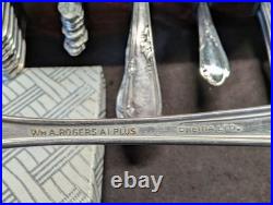 Vintage 1938 Wm. A. Rogers A1 Plus Silverplate Flatware Set 64 Piece Set Vintage 1938 Wm. A. Rogers A1 Plus Silverplate Flatware Set 64 Piece Set
