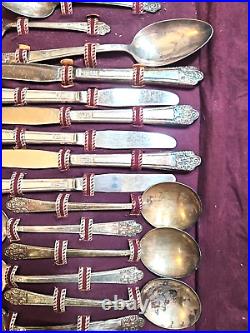 Vintage 1941 Precious Pattern Rogers Co Deluxe Silver Plate Flatware Set