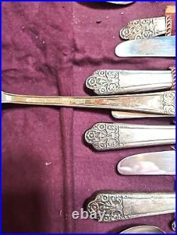 Vintage 1941 Precious Pattern Rogers Co Deluxe Silver Plate Flatware Set