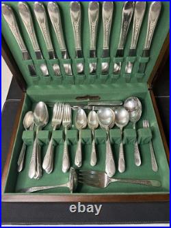 Vintage 1941 Priscilla Aka Lady Ann International Rodger Silverware 54 Piece Set Vintage 1941 Priscilla Aka Lady Ann International Rodger Silverware 54 Piece Set
