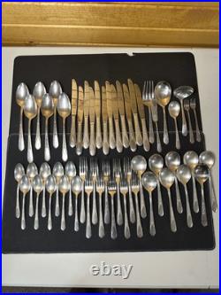 Vintage 1941 Priscilla Aka Lady Ann International Rodger Silverware 54 Piece Set Vintage 1941 Priscilla Aka Lady Ann International Rodger Silverware 54 Piece Set