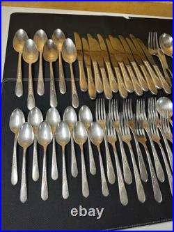 Vintage 1941 Priscilla Aka Lady Ann International Rodger Silverware 54 Piece Set Vintage 1941 Priscilla Aka Lady Ann International Rodger Silverware 54 Piece Set