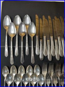 Vintage 1941 Priscilla Aka Lady Ann International Rodger Silverware 54 Piece Set Vintage 1941 Priscilla Aka Lady Ann International Rodger Silverware 54 Piece Set