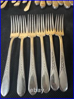 Vintage 1941 Priscilla Aka Lady Ann International Rodger Silverware 54 Piece Set Vintage 1941 Priscilla Aka Lady Ann International Rodger Silverware 54 Piece Set