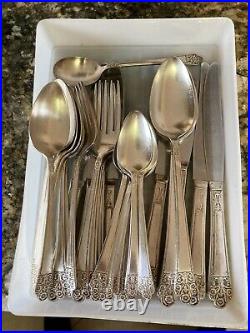 Vintage 1941 Rogers Mfg. Co. Silverware 31 Pc Set Silver Plated Extra Plate