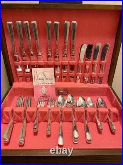 Vintage 1947 1881 Rogers Capri Silverplate Flatware Set 70 Piece Original Case