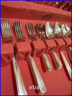 Vintage 1947 1881 Rogers Capri Silverplate Flatware Set 70 Piece Original Case