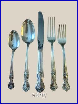 Vintage 1951 Wm Rogers Magnolia Silverplate Flatware 54 Pc Set Original Box