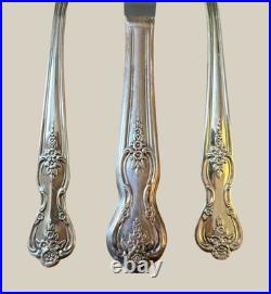 Vintage 1951 Wm Rogers Magnolia Silverplate Flatware 54 Pc Set Original Box