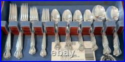 Vintage 1953 Roger Bros Silver Plate Silverware withBox, 52-Pc, Daybreak Pattern