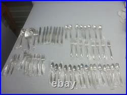 Vintage 1953 Wm Rogers Starlight Pattern Silver Plate Silverware 52 Pc