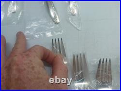 Vintage 1953 Wm Rogers Starlight Pattern Silver Plate Silverware 52 Pc