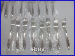 Vintage 1953 Wm Rogers Starlight Pattern Silver Plate Silverware 52 Pc