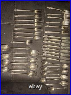 Vintage 39 Piece 1847 Rogers Bros IS FIRST LOVE Silverplated Flatware Set