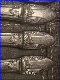 Vintage 39 Piece 1847 Rogers Bros IS FIRST LOVE Silverplated Flatware Set