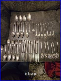 Vintage 39 Piece 1847 Rogers Bros IS FIRST LOVE Silverplated Flatware Set