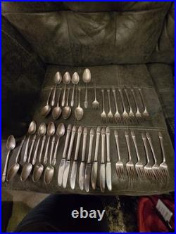Vintage 39 Piece 1847 Rogers Bros IS FIRST LOVE Silverplated Flatware Set