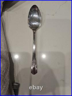 Vintage 49 Piece 1940's WM ROGERS Overlaid IS Floral Desire Silverplate Set