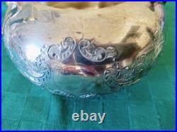 Vintage 4 Pc Coffee Tea Set-1881 Rogers Silver Plate Incised Design RARE EUC