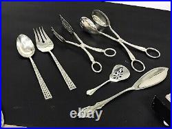 Vintage 54pc Mixed Silverware Set In Case WB Rogers Flair Oneida International