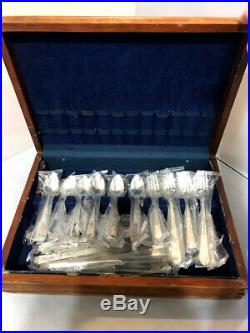 Vintage 55 Piece Set 1847 Roger Bros ANCESTRAL Silverware with Chest Box BRAND NEW