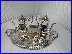 Vintage! 5Pc. Wm. Rogers Silverplate Tea Set