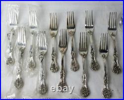 Vintage 61 Pc. F. B Rogers FRENCH ROSE Silverplate Flatware Set