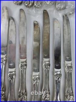 Vintage 61 Pc. F. B Rogers FRENCH ROSE Silverplate Flatware Set