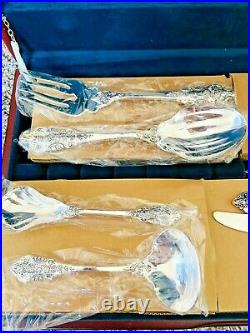 Vintage 85 Pieces Of Fb Rogers Grand Antique Silverplate Flatware In Chest Nib