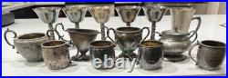 Vintage Antique Silver Plate Lot 13pc Angulo Spain Goblets F. B. Rogers Mugs