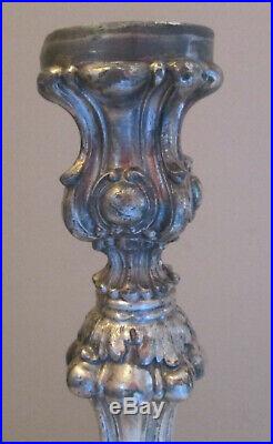 Vintage Candelabra Pair, 3-Branch by Wm. Rogers, #116 Silverplate Baroque Pair