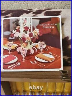 Vintage Chest Silverware Set WM Rogers Son Victorian Rose INTERNATIONAL STERLING