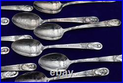 Vintage Commemorative Spoon Collection Wm Rogers Co Silver Plate 36 Presidents
