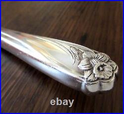 Vintage Daffodil 1847 Rogers Bros Silverplate Soup Ladle 11 1/4 Floral Handle