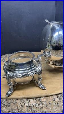 Vintage FB Rogers 1883 Silver Plate Coffee Tea Kettle Warmer Stand No Burner
