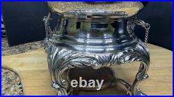 Vintage FB Rogers 1883 Silver Plate Coffee Tea Kettle Warmer Stand No Burner