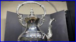 Vintage FB Rogers 1883 Silver Plate Coffee Tea Kettle Warmer Stand No Burner