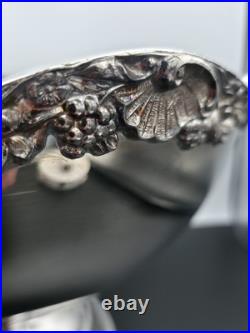 Vintage FB Rogers Silver Plated Victorian Style Punch Bowl Set with 8 Cups