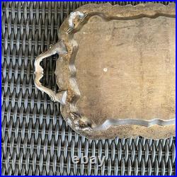 Vintage FB Rogers Silverplated Tea Tray, Lady Margaret Butlers Tray, 24 x 18