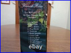 Vintage FB Rogers & Sons French Rose 64 Pc Flatware Set with Wooden Case NEW NOS Vintage FB Rogers & Sons French Rose 64 Pc Flatware Set with Wooden Case NEW NOS