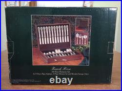 Vintage FB Rogers & Sons French Rose 64 Pc Flatware Set with Wooden Case NEW NOS Vintage FB Rogers & Sons French Rose 64 Pc Flatware Set with Wooden Case NEW NOS