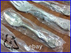 Vintage FB Rogers & Sons French Rose 64 Pc Flatware Set with Wooden Case NEW NOS