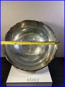 Vintage FB Rogers Victorian Style Silver Plate 15 Large Pedestal Punch Bowl
