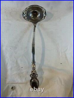 Vintage F. B. ROGERS SILVER CO. PUNCH BOWL SET Silverplate 14 cups + Ladle a832