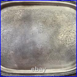Vintage F. B. Rogers Silver Co. 1883 Silver Plate Serving Tray/Platter -7736