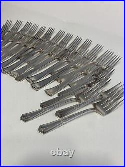 Vintage Fancy Silver Plate Flatware (100 Pieces) Spoons, Forks, Knives + Serving