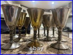 Vintage Fb Roger's Made In Spain Silver Plate Goblets. Set Of 12
