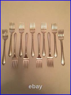 Vintage Flatware Set for 8 Starlight Silverplate Pattern by Rogers Bros