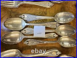 Vintage Flatware Set of 132 Pieces Old Colony by 1847 Rogers Bros. Used