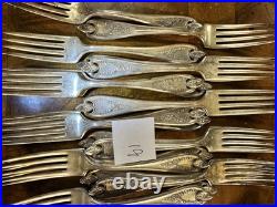 Vintage Flatware Set of 132 Pieces Old Colony by 1847 Rogers Bros. Used